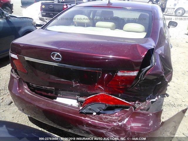 JTHBL46F885067851 - 2008 LEXUS LS 460 栗色 照片 6