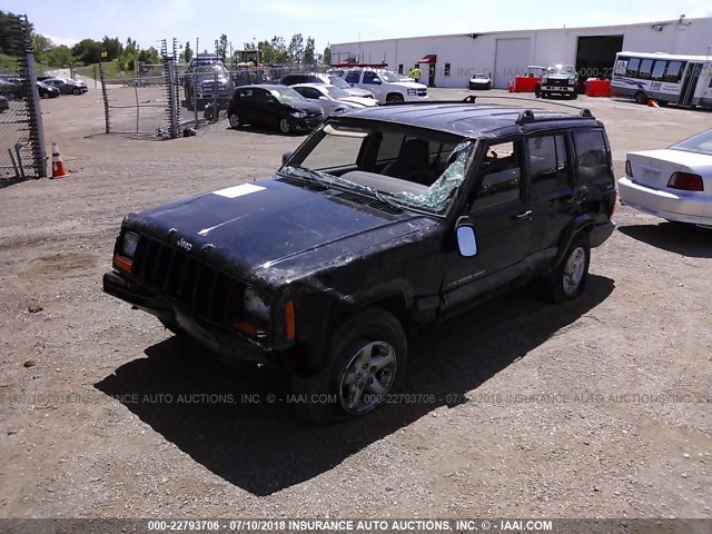 1J4FF48S7YL234856 - 2000 JEEP CHEROKEE SPORT BLACK photo 2