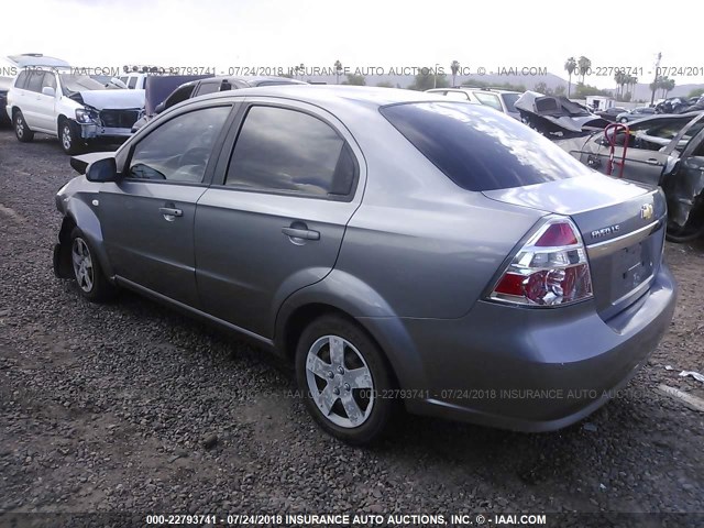 KL1TD56638B255372 - 2008 CHEVROLET AVEO LS GRAY photo 3