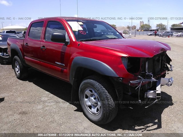 3TMJU62N39M091036 - 2009 TOYOTA TACOMA DOUBLE CAB PRERUNNER RED photo 1