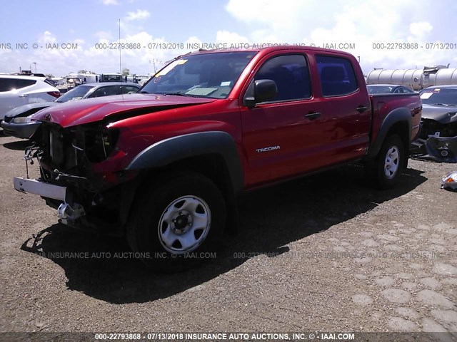 3TMJU62N39M091036 - 2009 TOYOTA TACOMA DOUBLE CAB PRERUNNER RED photo 2