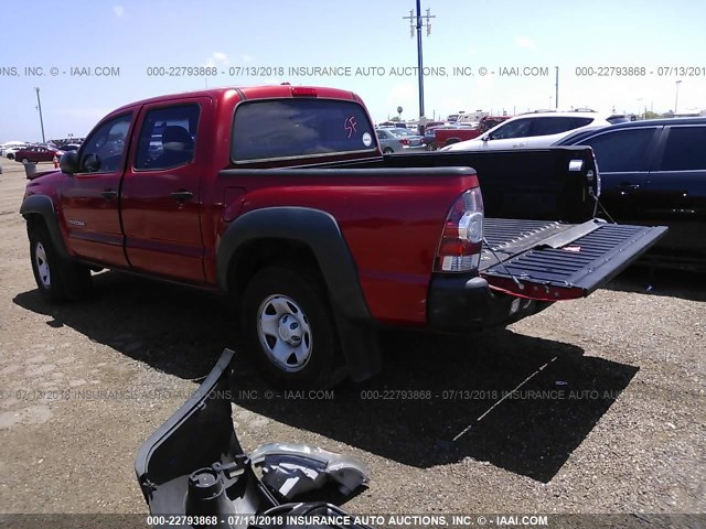 3TMJU62N39M091036 - 2009 TOYOTA TACOMA DOUBLE CAB PRERUNNER RED photo 3