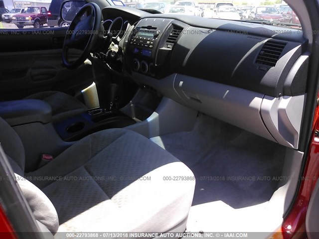 3TMJU62N39M091036 - 2009 TOYOTA TACOMA DOUBLE CAB PRERUNNER RED photo 5