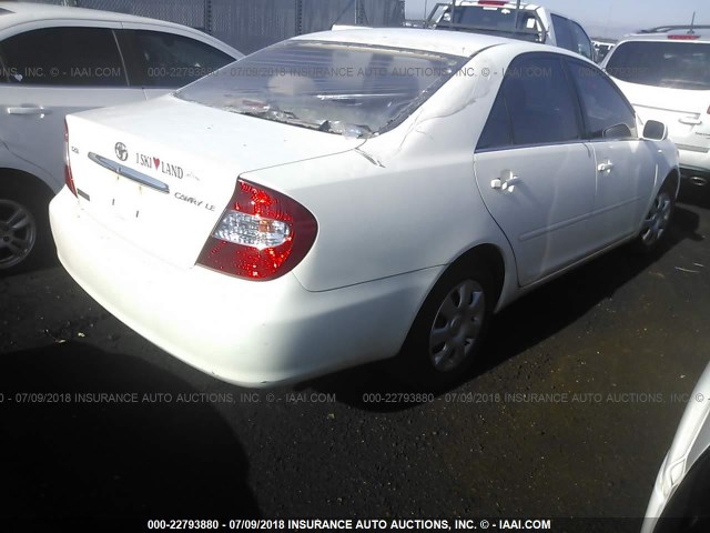 4T1BE32K13U132722 - 2003 TOYOTA CAMRY LE/XLE/SE 白色 照片 4