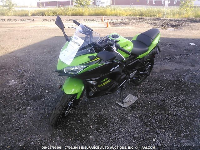 JKAEXEK13JDA25020 - 2018 KAWASAKI EX650 F GREEN photo 2