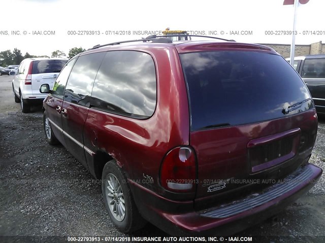 1C4GP54L8YB633910 - 2000 CHRYSLER TOWN & COUNTRY LXI BURGUNDY photo 3