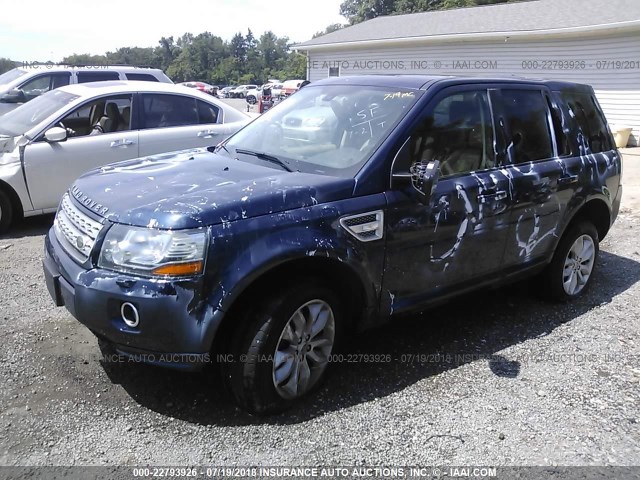 SALFR2BG0DH373495 - 2013 LAND ROVER LR2 HSE BLUE photo 2