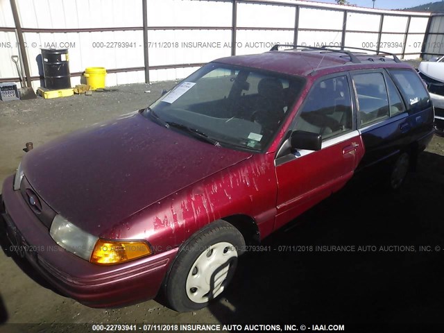 3FASP15J8SR177383 - 1995 FORD ESCORT LX/SPORT RED photo 2