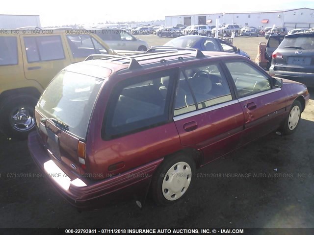 3FASP15J8SR177383 - 1995 FORD ESCORT LX/SPORT RED photo 4