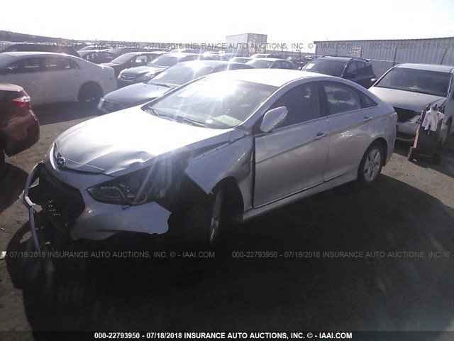 KMHEC4A46CA031270 - 2012 HYUNDAI SONATA HYBRID SILVER photo 2