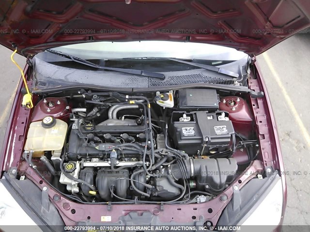 1FAFP34N37W153241 - 2007 FORD FOCUS ZX4/S/SE/SES RED photo 10