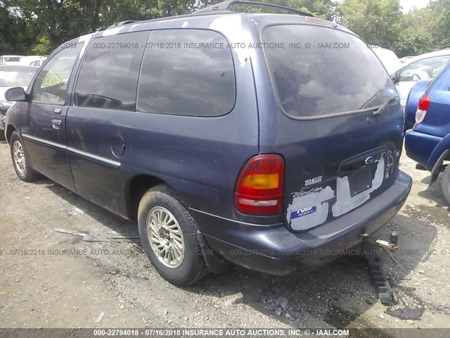 2FMZA5148WBD81487 - 1998 FORD WINDSTAR WAGON BLUE photo 3