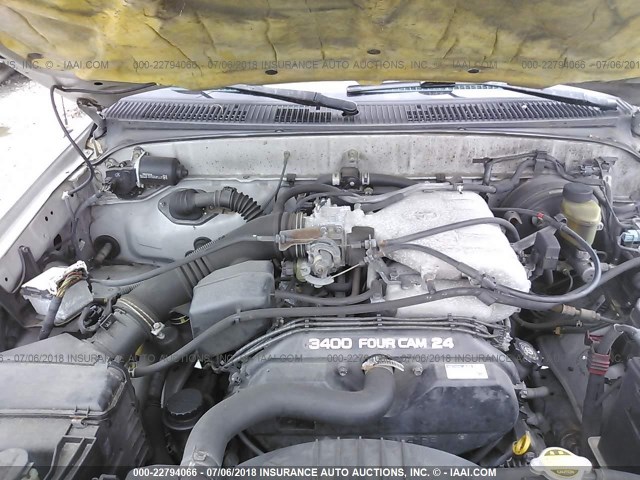 4TASN92N2YZ632332 - 2000 TOYOTA TACOMA XTRACAB PRERUNNER ვერცხლისფერი ფოტო 10