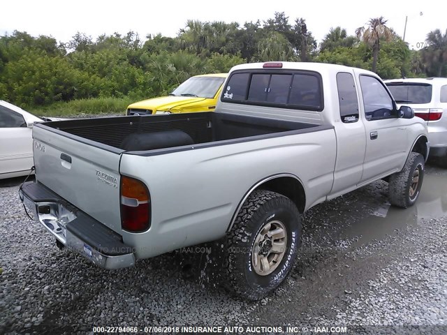 4TASN92N2YZ632332 - 2000 TOYOTA TACOMA XTRACAB PRERUNNER ვერცხლისფერი ფოტო 4