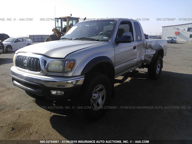 5TESM92N84Z443819 - 2004 TOYOTA TACOMA XTRACAB PRERUNNER ვერცხლისფერი ფოტო 2