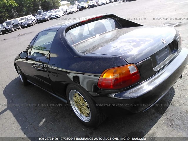 JHMEH6141TS000602 - 1996 HONDA CIVIC DEL SOL S BLACK photo 3