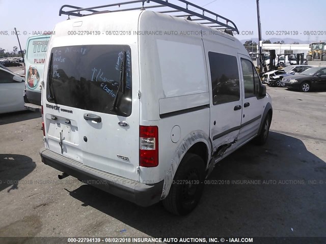 NM0LS6AN1DT163584 - 2013 FORD TRANSIT CONNECT XL WHITE photo 4