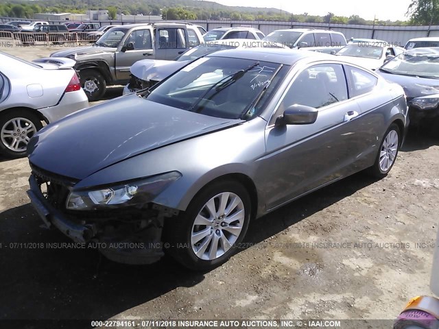 1HGCS22848A014285 - 2008 HONDA ACCORD EXL GRAY photo 2