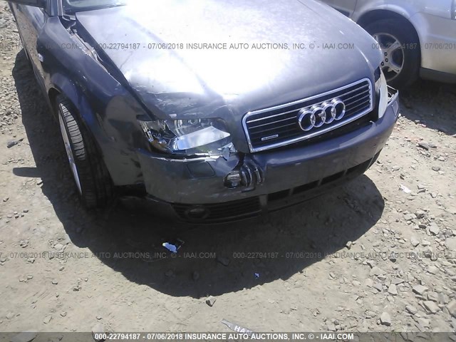 WAULC68E35A116041 - 2005 AUDI A4 1.8T QUATTRO/SPECIAL GRAY photo 6