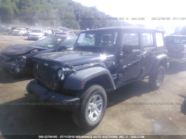 1C4BJWDG1DL582355 - 2013 JEEP WRANGLER UNLIMITE SPORT BLACK photo 2