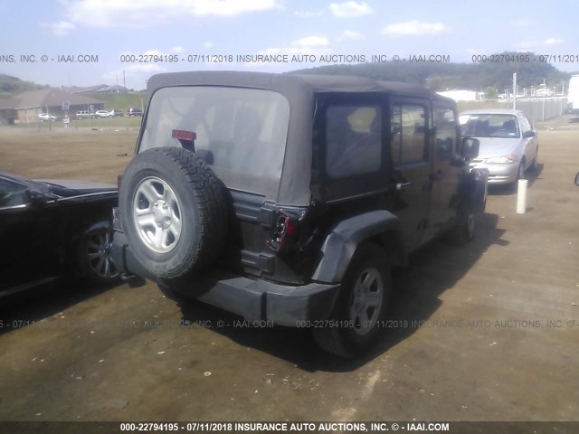 1C4BJWDG1DL582355 - 2013 JEEP WRANGLER UNLIMITE SPORT BLACK photo 4