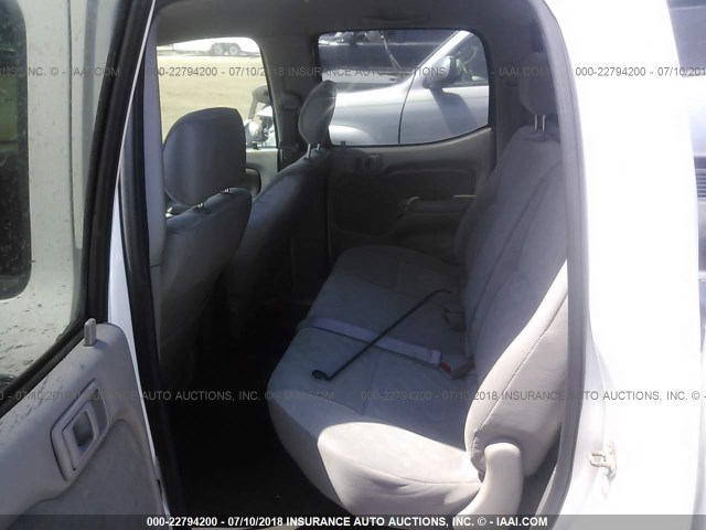 5TEGN92N04Z433403 - 2004 TOYOTA TACOMA DOUBLE CAB PRERUNNER WHITE photo 8