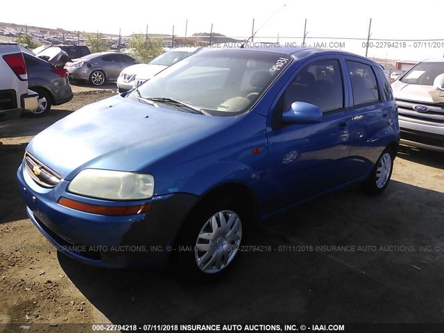 KL1TD62644B183023 - 2004 CHEVROLET AVEO BLUE photo 2