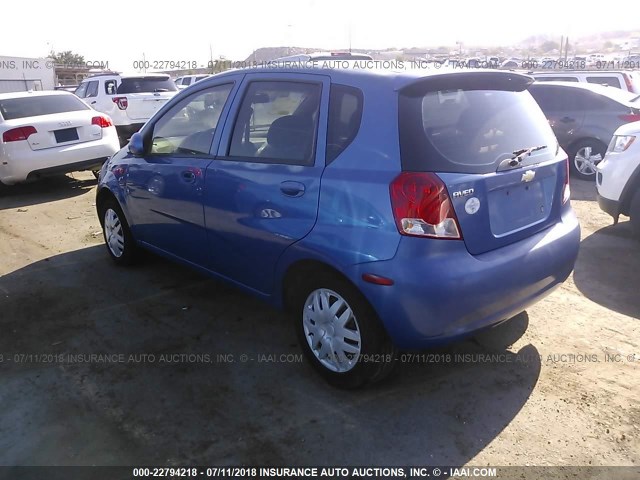 KL1TD62644B183023 - 2004 CHEVROLET AVEO BLUE photo 3