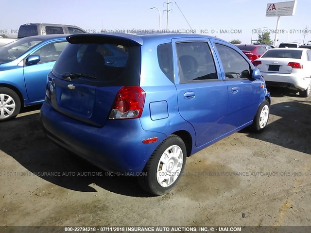 KL1TD62644B183023 - 2004 CHEVROLET AVEO BLUE photo 4