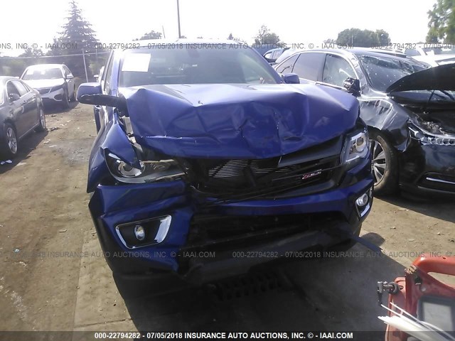 1GCHSCE30F1215687 - 2015 CHEVROLET COLORADO Z71 BLUE photo 6