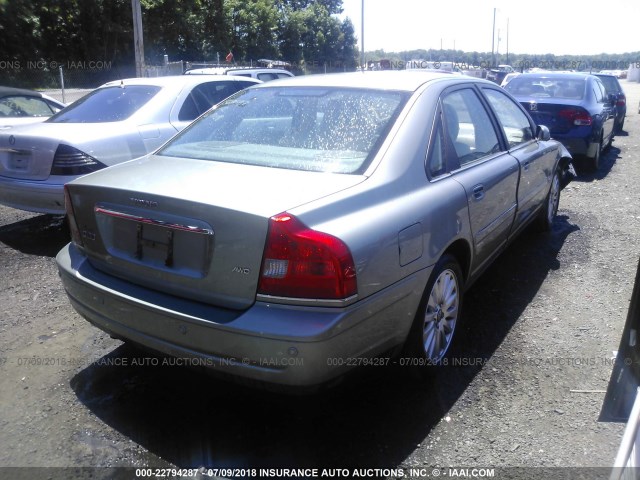 YV1TH592261433047 - 2006 VOLVO S80 2.5T GRAY photo 4