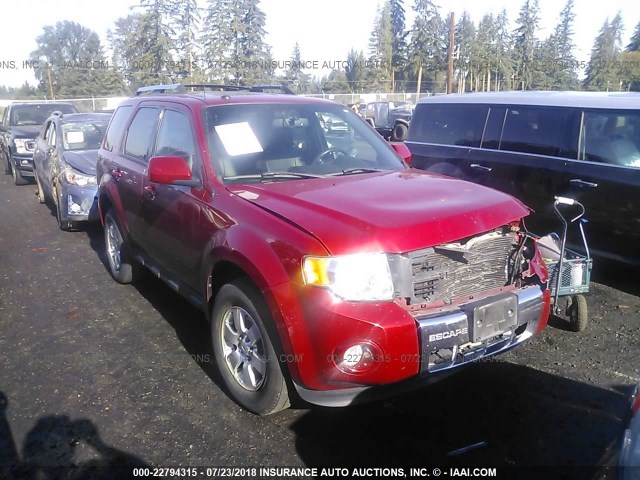 1FMCU9E77BKB67373 - 2011 FORD ESCAPE LIMITED RED photo 1