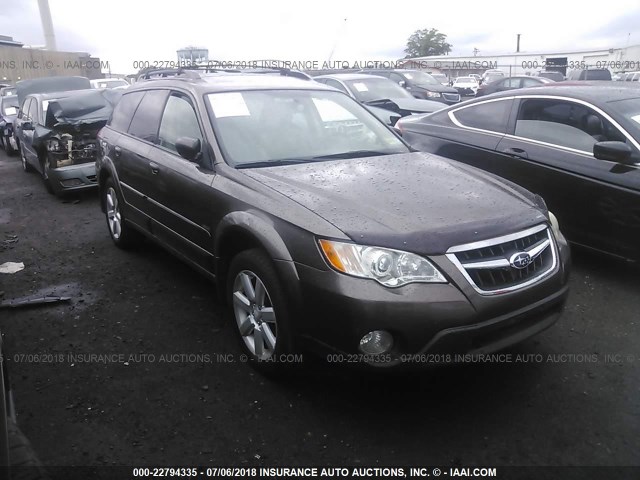 4S4BP61C687333849 - 2008 SUBARU OUTBACK 2.5I BROWN photo 1