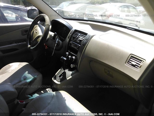 KM8JN72D15U171835 - 2005 HYUNDAI TUCSON GLS/LX BLUE photo 5