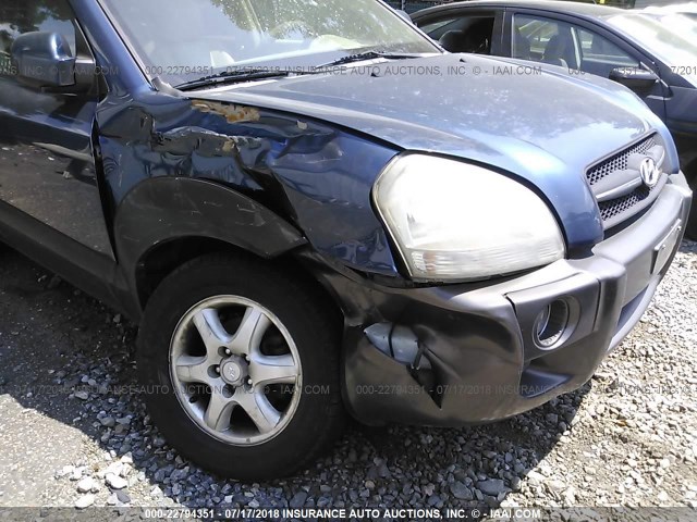 KM8JN72D15U171835 - 2005 HYUNDAI TUCSON GLS/LX BLUE photo 6