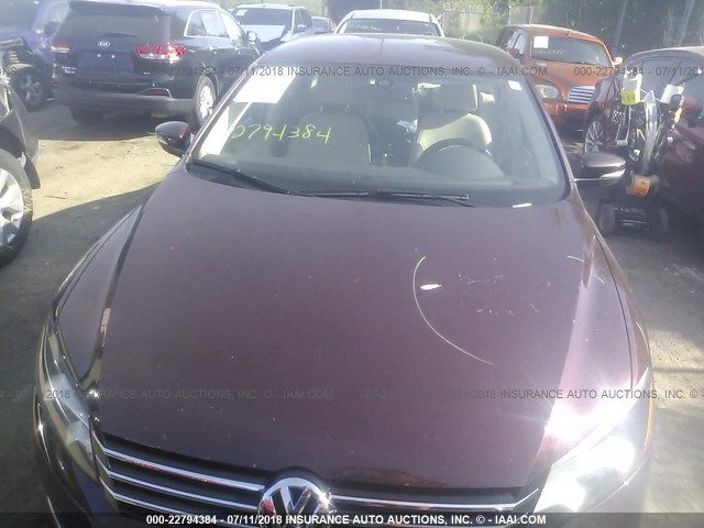 1VWBP7A39CC104959 - 2012 VOLKSWAGEN PASSAT SE BURGUNDY photo 6