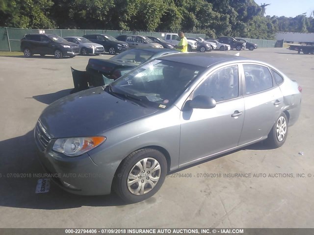 KMHDU46D09U797195 - 2009 HYUNDAI ELANTRA GLS/SE GRAY photo 2