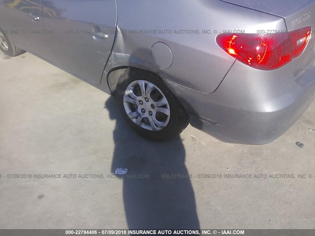 KMHDU46D09U797195 - 2009 HYUNDAI ELANTRA GLS/SE GRAY photo 6