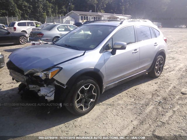 JF2GPASC5F8314973 - 2015 SUBARU XV CROSSTREK SPORT LIMITED SILVER photo 2