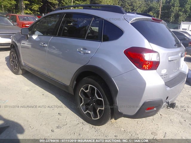 JF2GPASC5F8314973 - 2015 SUBARU XV CROSSTREK SPORT LIMITED SILVER photo 3