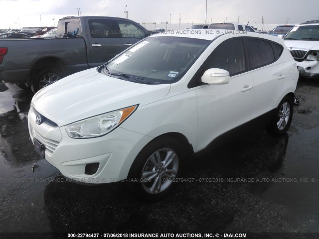 KM8JU3AC5CU464056 - 2012 HYUNDAI TUCSON GLS/LIMITED WHITE photo 2