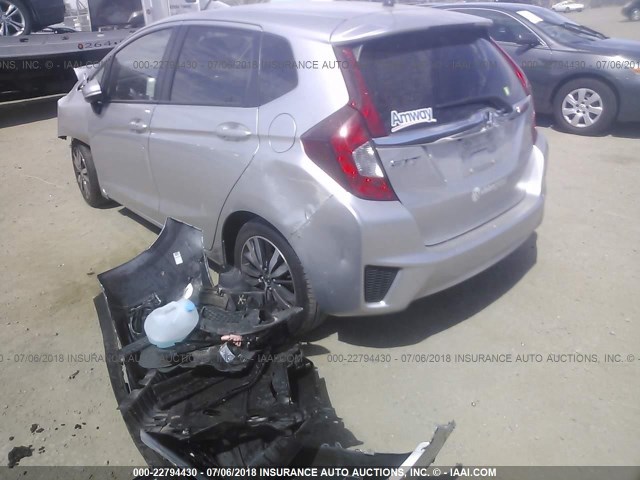 JHMGK5H79GX022957 - 2016 HONDA FIT EX/EXL SILVER photo 3