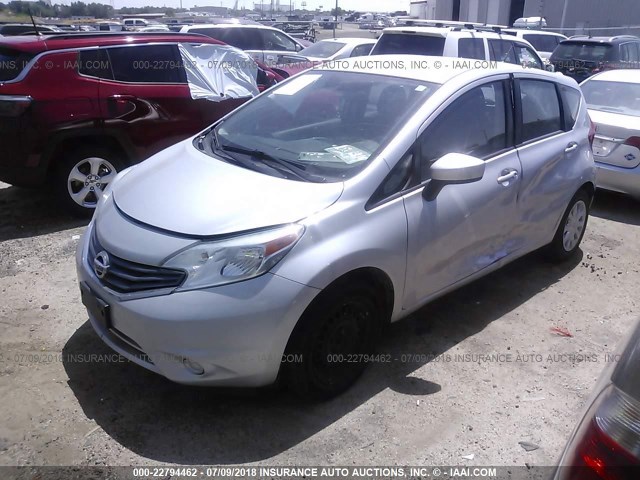 3N1CE2CP5FL379272 - 2015 NISSAN VERSA NOTE S/S PLUS/SV/SL/SR SILVER photo 2