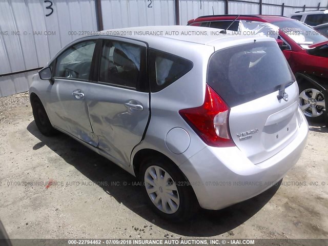3N1CE2CP5FL379272 - 2015 NISSAN VERSA NOTE S/S PLUS/SV/SL/SR SILVER photo 3