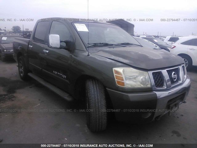 1N6AA07A85N501211 - 2005 NISSAN TITAN XE/SE/LE GREEN photo 1