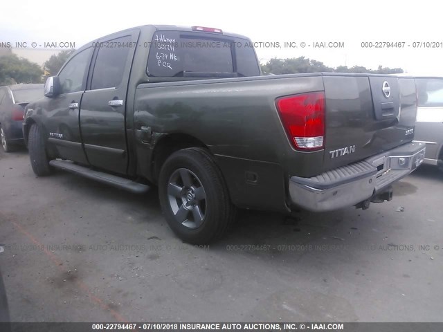 1N6AA07A85N501211 - 2005 NISSAN TITAN XE/SE/LE GREEN photo 3