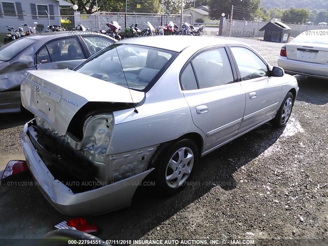 KMHDN46D96U364208 - 2006 HYUNDAI ELANTRA GLS/GT/LIMITED SILVER photo 4