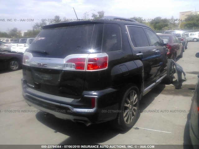 2GKFLRE35G6143427 - 2016 GMC TERRAIN DENALI BLACK photo 4