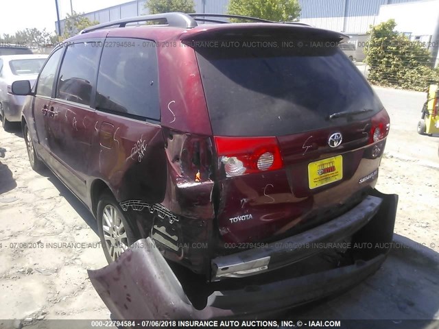 5TDZK22C68S155049 - 2008 TOYOTA SIENNA XLE/XLE LIMITED RED photo 3