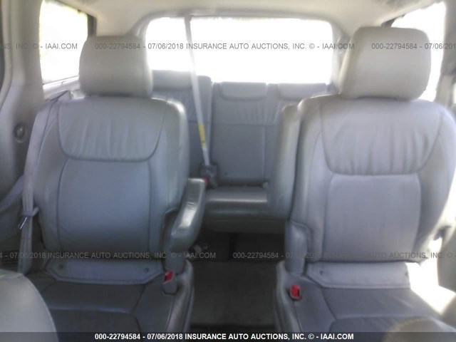 5TDZK22C68S155049 - 2008 TOYOTA SIENNA XLE/XLE LIMITED RED photo 8